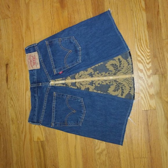 Raw hem artisan jean skirt Levis Size S - Picture 3 of 3